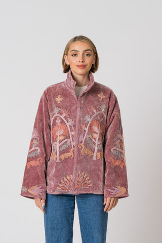 Embroidered Velvet Jacket