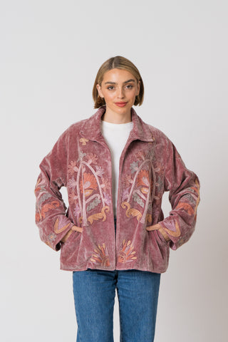 Embroidered Velvet Jacket