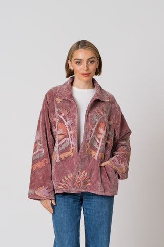 Embroidered Velvet Jacket