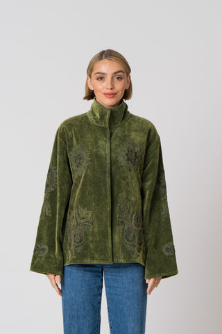 Embroidered Velvet Jacket