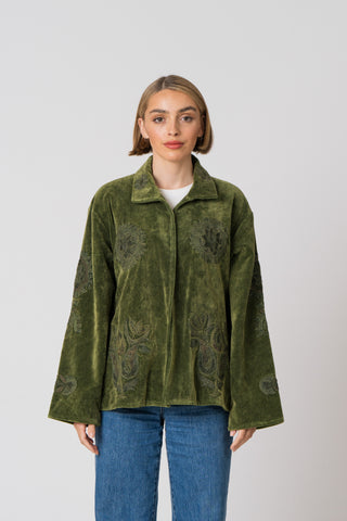 Embroidered Velvet Jacket