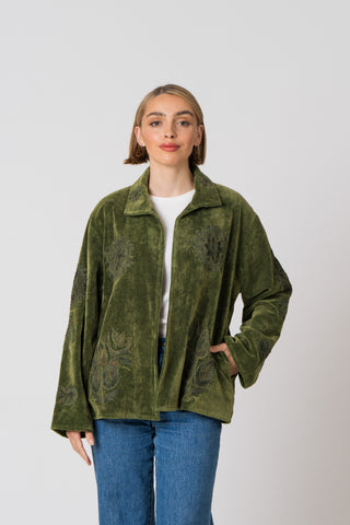 Embroidered Velvet Jacket