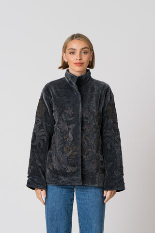 Embroidered Velvet Jacket
