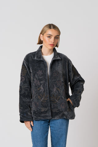Embroidered Velvet Jacket