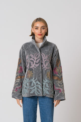 Embroidered Velvet Jacket