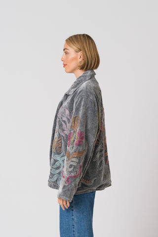 Embroidered Velvet Jacket