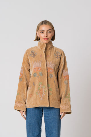 Embroidered Velvet Jacket