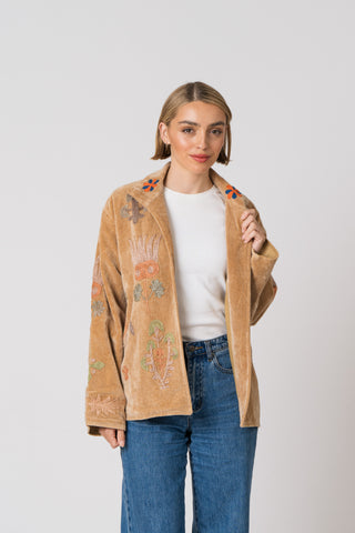 Embroidered Velvet Jacket