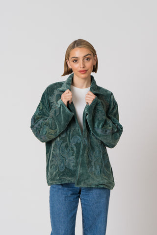 Embroidered Velvet Jacket
