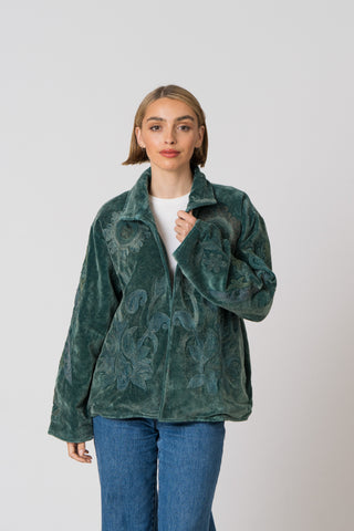 Embroidered Velvet Jacket