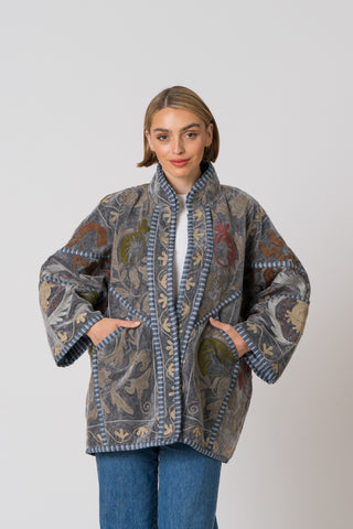 Embroidered Velvet Jacket