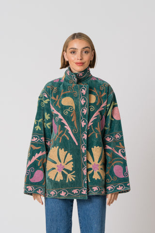 Embroidered Velvet Jacket