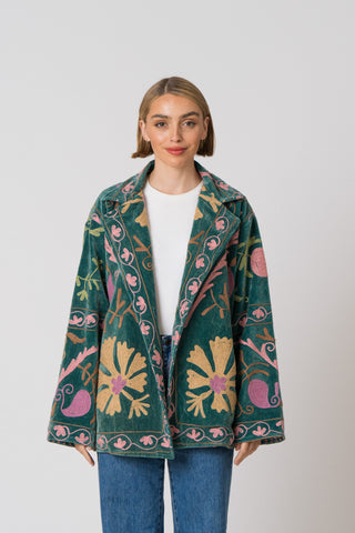 Embroidered Velvet Jacket