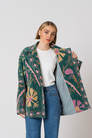 Embroidered Velvet Jacket