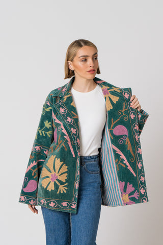 Embroidered Velvet Jacket