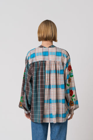 The Embroidered Check Shirt - One of a kind