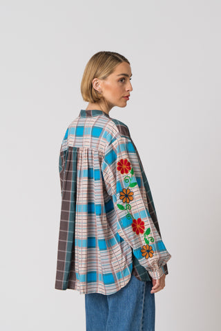 The Embroidered Check Shirt - One of a kind