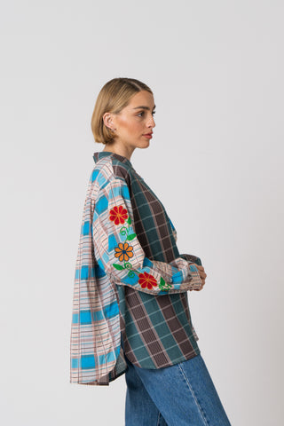 The Embroidered Check Shirt - One of a kind