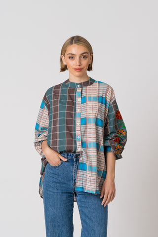 The Embroidered Check Shirt - One of a kind