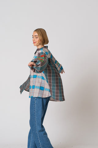 The Embroidered Check Shirt - One of a kind