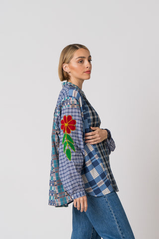 The Embroidered Check Shirt - One of A Kind