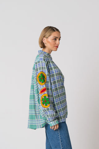 The Embroidered Check Shirt - One of A Kind