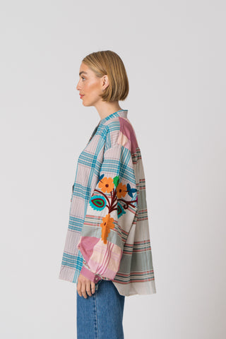 The Embroidered Check Shirt - One of A Kind