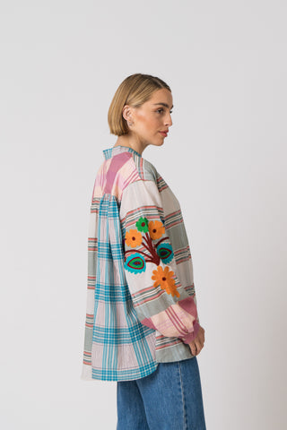 The Embroidered Check Shirt - One of A Kind