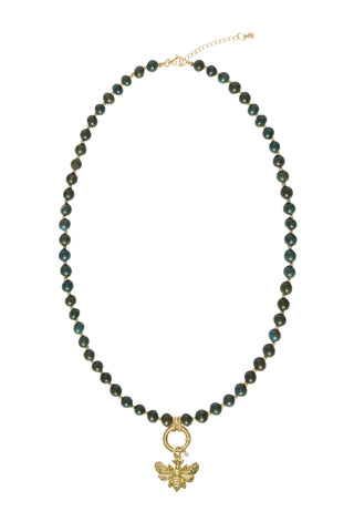 Sadie Charm Necklace - Blue Jade