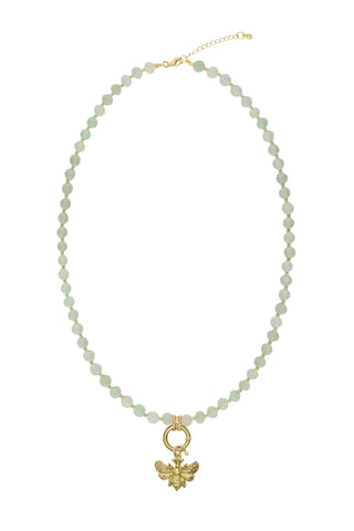 Sadie Charm Necklace - Light Green Aventurine