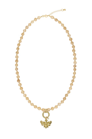 Sadie Charm Necklace - Yellow Jade