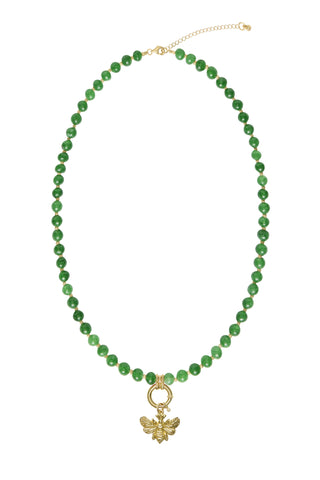 Sadie Charm Necklace - Green Jade