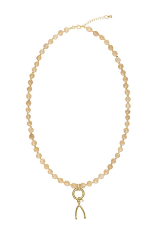 Sadie Charm Necklace - Yellow Jade