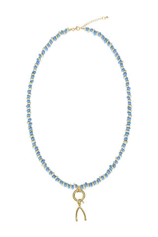 Sadie Charm Necklace - Mixed Blues
