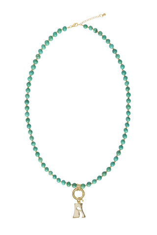 Sadie Letter Necklace - Turquoise
