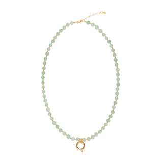 Sadie Charm Necklace - Light Green Aventurine