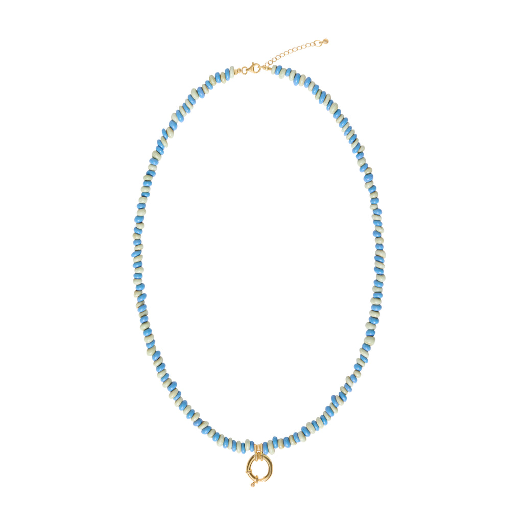 Sadie Charm Necklace - Mixed Blues