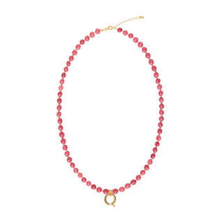 Sadie Charm Necklace - Red Ruby