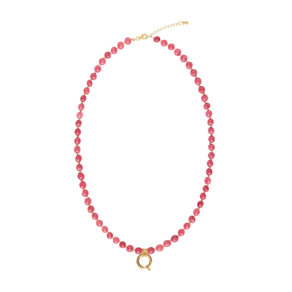 Sadie Charm Necklace - Red Ruby