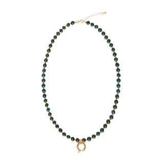 Sadie Letter Necklace - Blue Jade