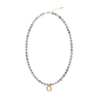 Sadie Charm Necklace - Purple Angelite