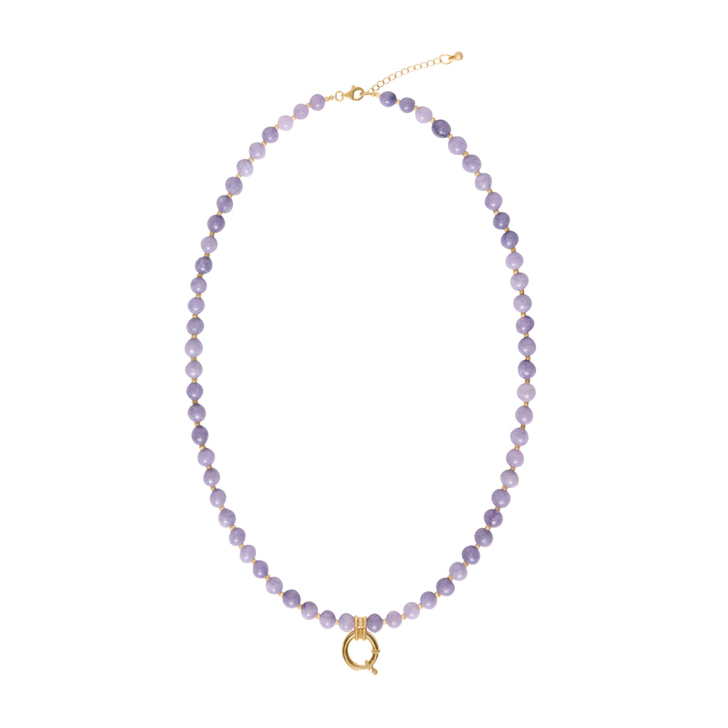 Sadie Charm Necklace - Purple Angelite