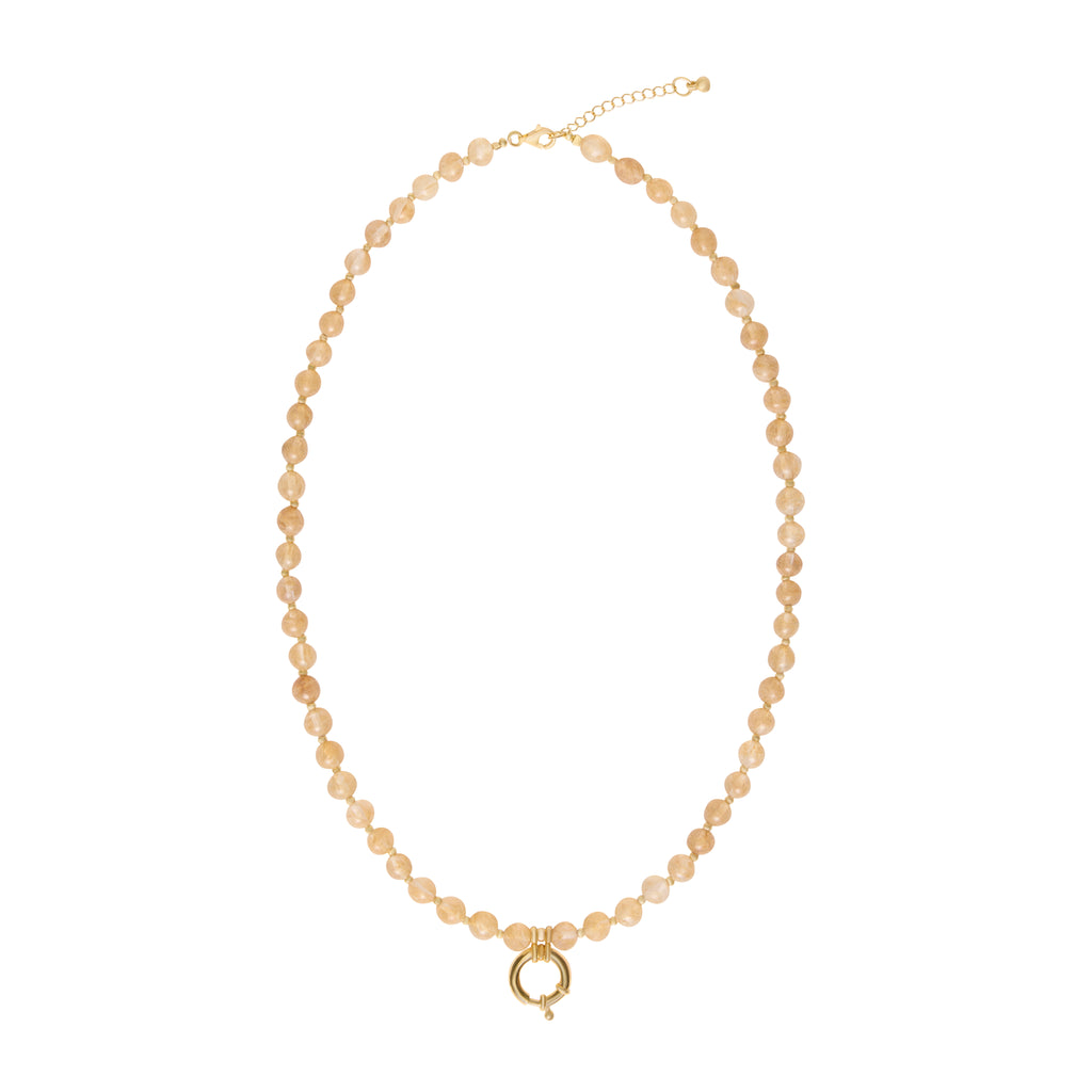 Sadie Charm Necklace - Yellow Jade