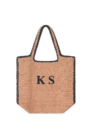 Personalised Oversized Raffia Bag