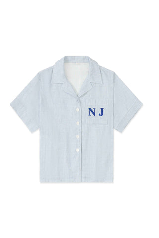 Personalised Pyjama Short Set - Blue Stripe