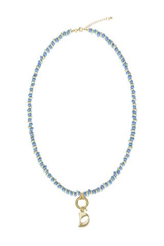 Sadie Letter Necklace - Mixed Blues
