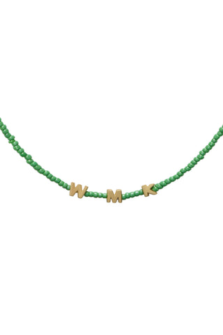 Tiny Dancer Beaded Initials Necklace