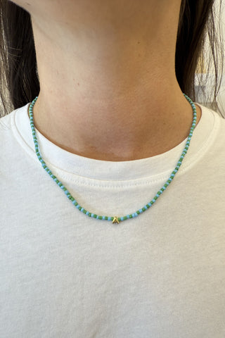 Tiny Dancer Beaded Initials Necklace