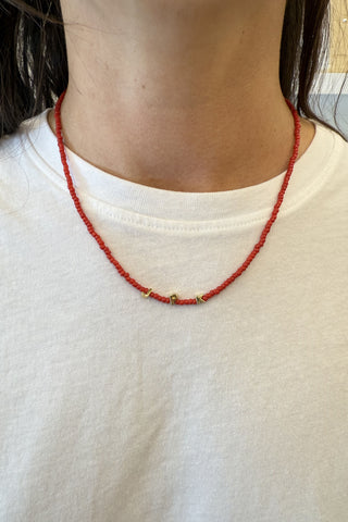 Tiny Dancer Beaded Initials Necklace