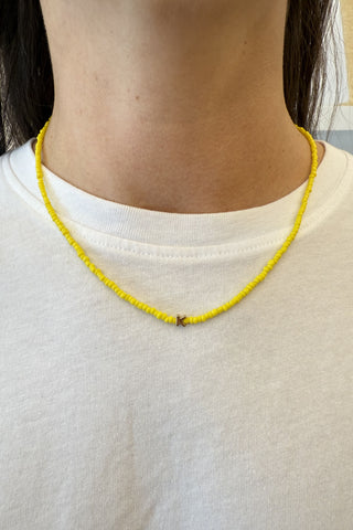 Tiny Dancer Beaded Initials Necklace